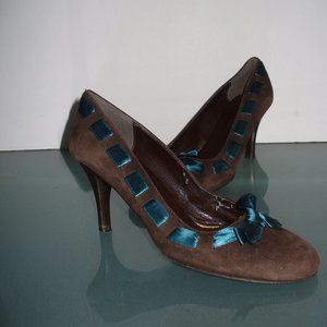 Massimo Baldi Suede Heels Size 8 B